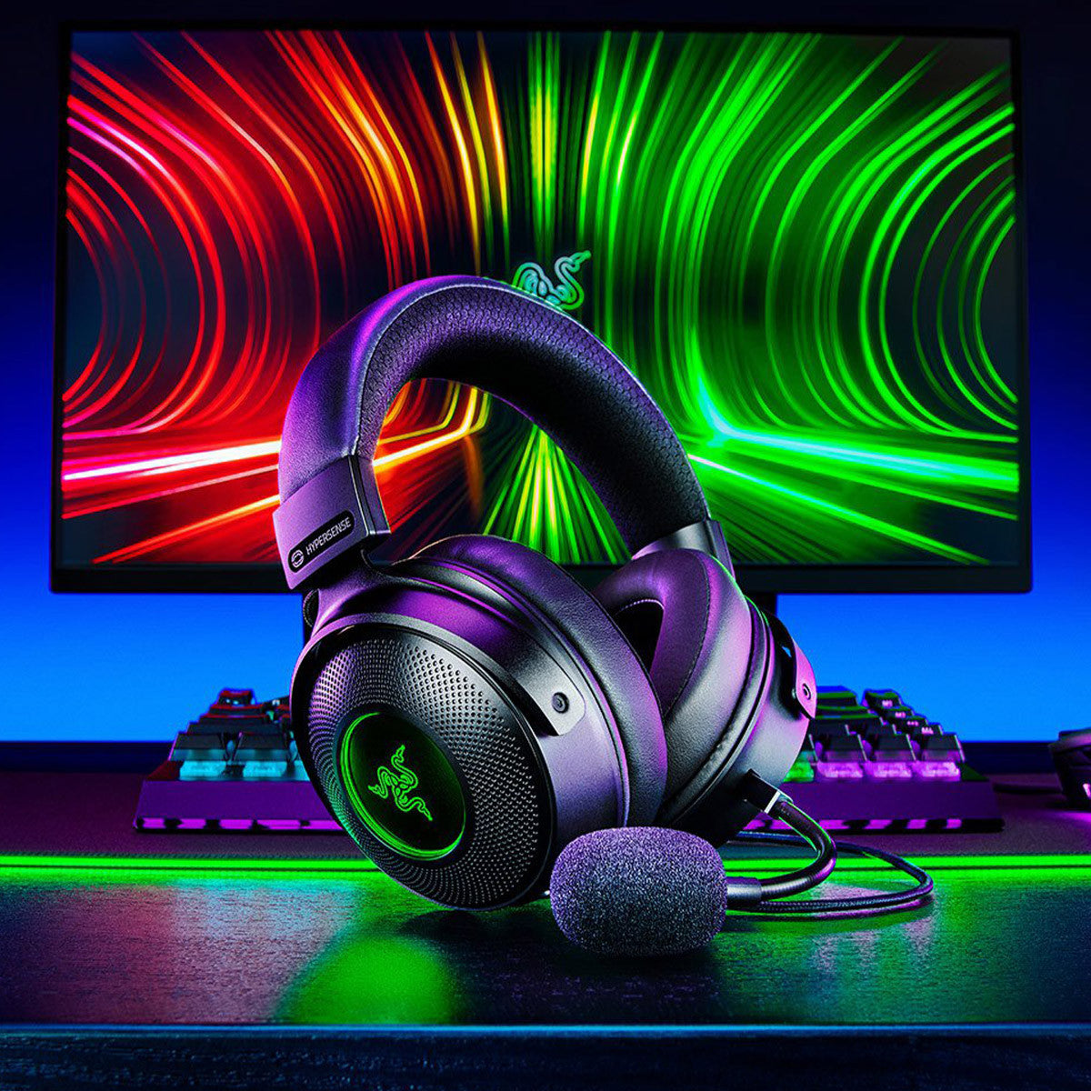 AUDIFONOS KRAKEN V3 NEGRO RGB CHROMA