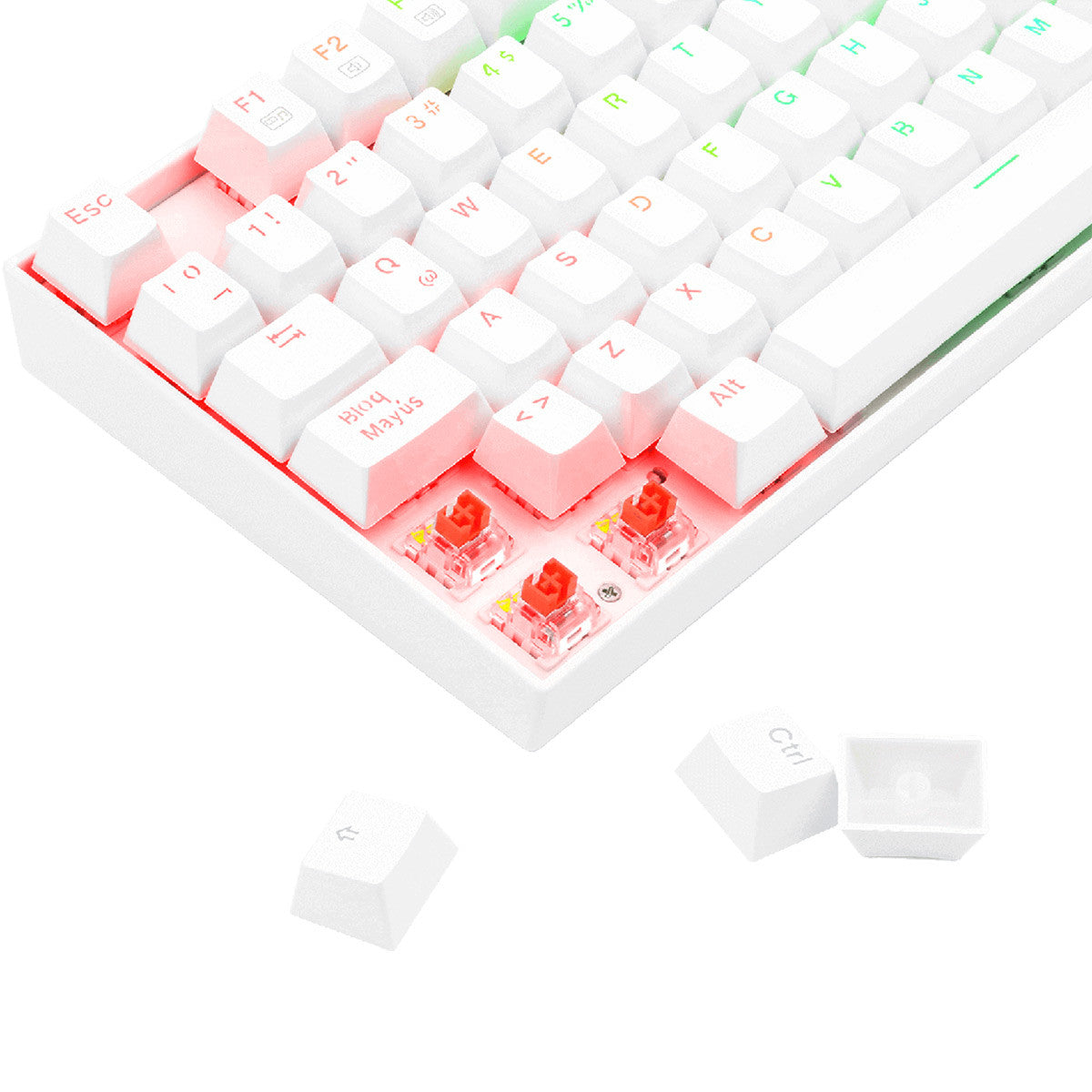 TECLADO GAMING MECANICO KUMARA RGB TKL K552 - BLANCO