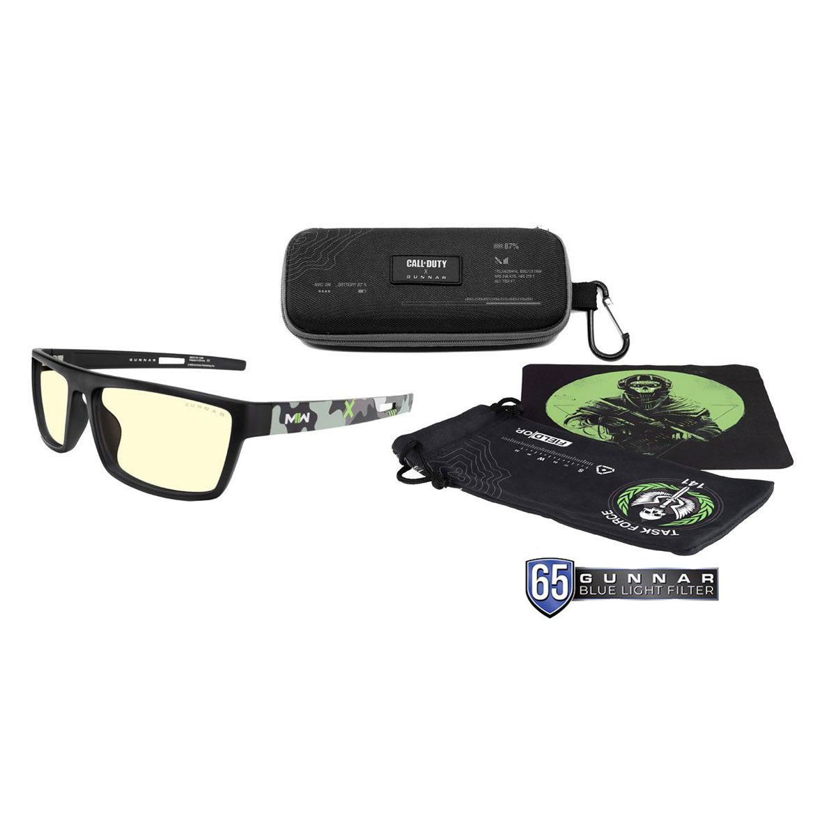 LENTES PARA JUEGOS CON PROTECCION LUZ AZUL TACTICAL CALL OF DUTY AMBER TAC-MW201