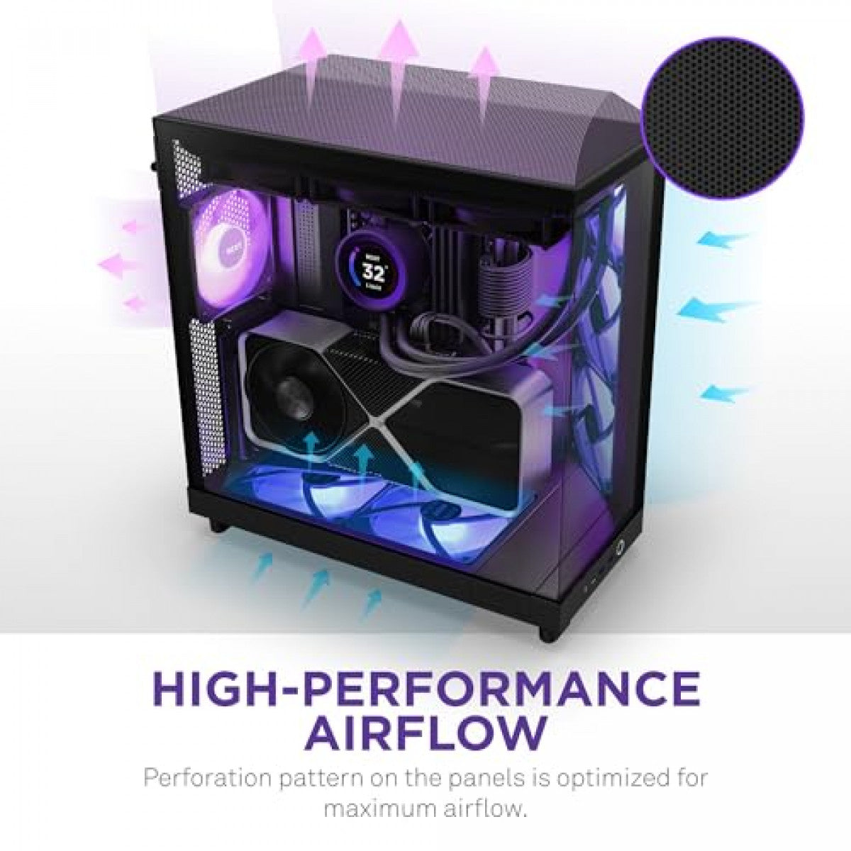 CASE H6 FLOW RGB CC-H61FB-R1 BLACK