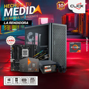 PC LA RENDIDORA - RYZEN 7 8700G, 16GB DDR5, 1TB SSD NVME, 850W 80+ BR