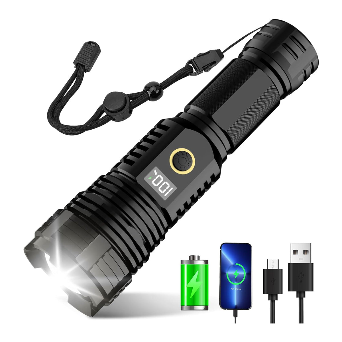 LINTERNA RECARGABLE LED Y1915C