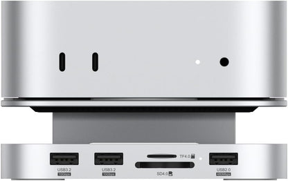 MAC MINI M4 HUB Y STAND CON M.2 NVMe SSD Enclosure