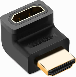 ADAPTADOR CURVO HD112 HDMI A HDMI 4K 1080P 20110 NEGRO