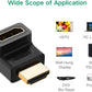 ADAPTADOR CURVO HD112 HDMI A HDMI 4K 1080P 20110 NEGRO