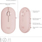 TECLADO Y MOUSE SLIM COMBO INALAMBRICO MK470 ROSA