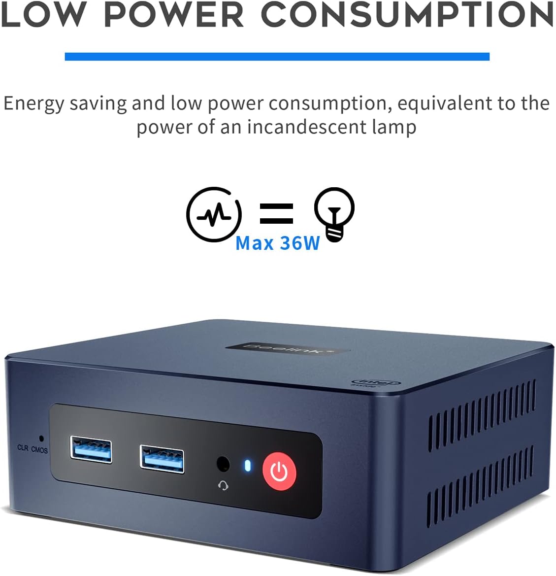 MINI PC INTEL N5095, 8GB RAM, 128GB SSD