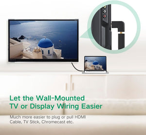 ADAPTADOR CURVO HD112 HDMI A HDMI 4K 1080P 20110 NEGRO