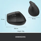 MOUSE VERTICAL ERGONOMICO LIF BLACK