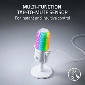 MICROFONO USB RGB SEIREN V3 CHROMA RZ19-05060200-R3U1 BLANCO