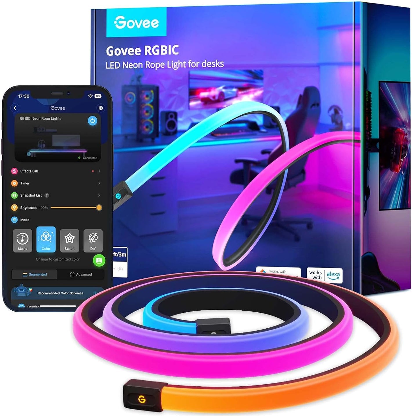 CABLE DE LUCES LED NEON GAMING TABLE H61C3 3MTS