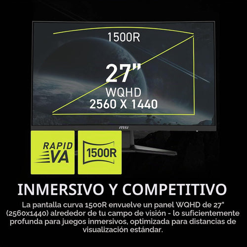 MONITOR MAG 275CQDF 27P 2560X1440 240HZ 0.5MS