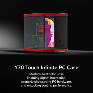 CASE Y70 TOUCH INFINITE TORRE MEDIA VIDRIO TEMPLADO ROJO