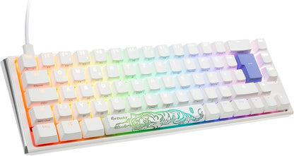 TECLADO MECANICO ONE MINI ESPAÑOL PURE WHITE CHERRY RGB BLUE