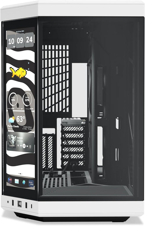 CASE Y70 TOUCH INFINITE TORRE MEDIA VIDRIO TEMPLADO BLANCO NEGRO