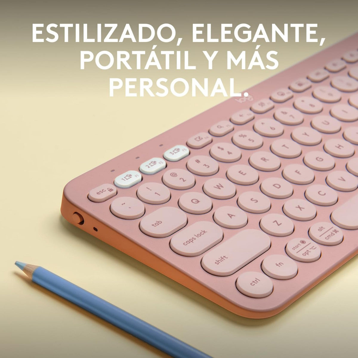 TECLADO PORTATIL BLUETOOTH PEBBLE KEYS 2 K380S ROSA