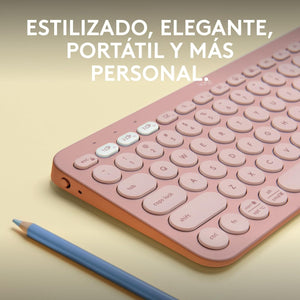 TECLADO PORTATIL BLUETOOTH PEBBLE KEYS 2 K380S ROSA