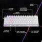 TECLADO PRO X 60 LIGHTSPEED GX OPTICAL TACTILE BLANCO