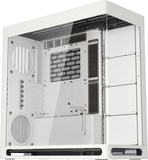 CASE HS 420 TORRE MEDIA PANEL FRONTAL DE VIDRIO WHITE