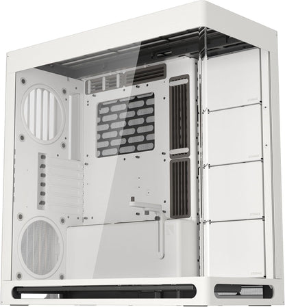 CASE HS 420 TORRE MEDIA PANEL FRONTAL DE VIDRIO WHITE