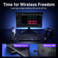 MICROFONO RGB DM40S PRO INALAMBRICO CON RECEPTOR USB-C Y USB-A CON BASE INCLUIDA NEGRO