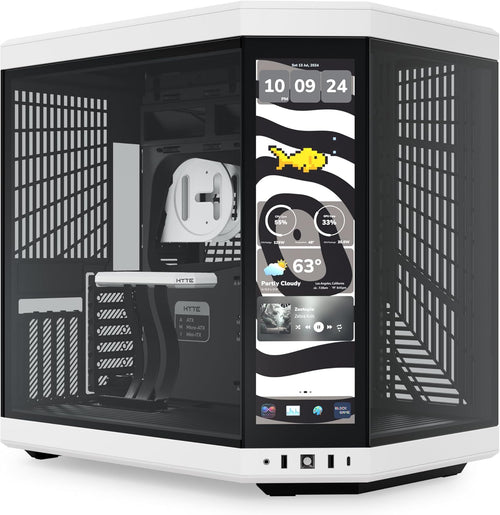 CASE Y70 TOUCH INFINITE TORRE MEDIA VIDRIO TEMPLADO BLANCO NEGRO