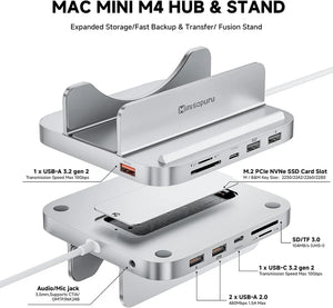 BASE Y SOPORTE PARA MAC MINI USB C HUB