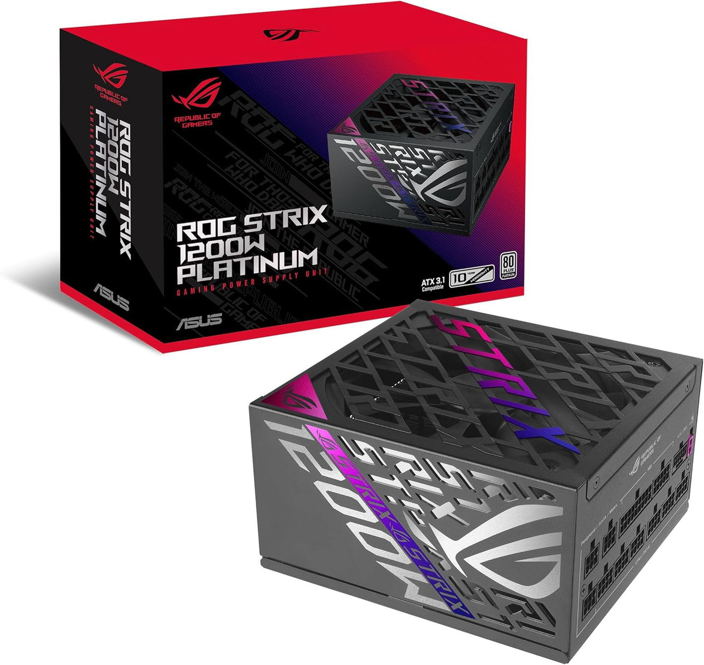 FUENTE DE PODER ROG STRIX 1200W PLATINUM ATX 3.1 80 PLUSS