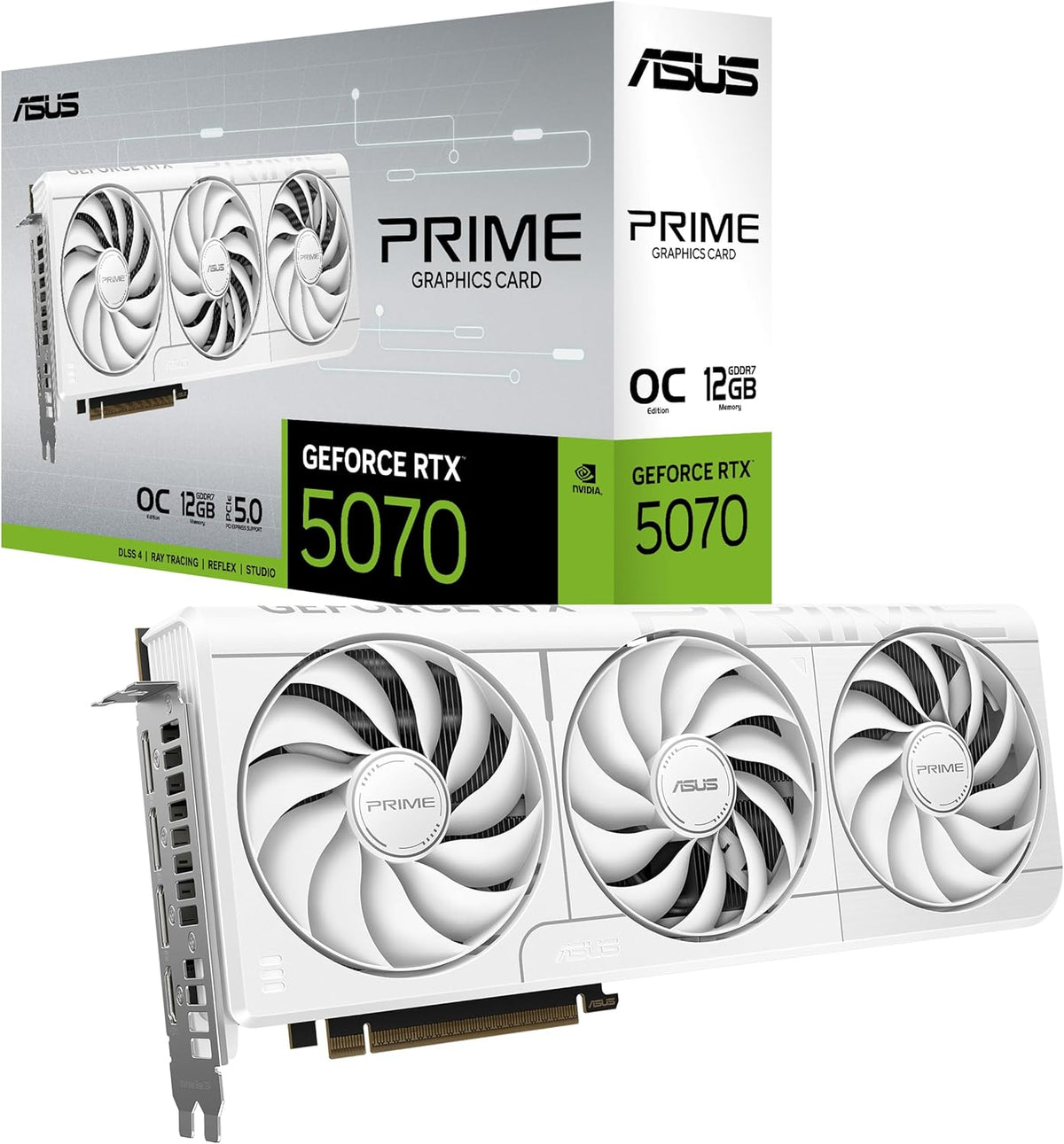 TARJETA DE VIDEO PRIME RTX 5070 12GB GDDR7 OC WHITE