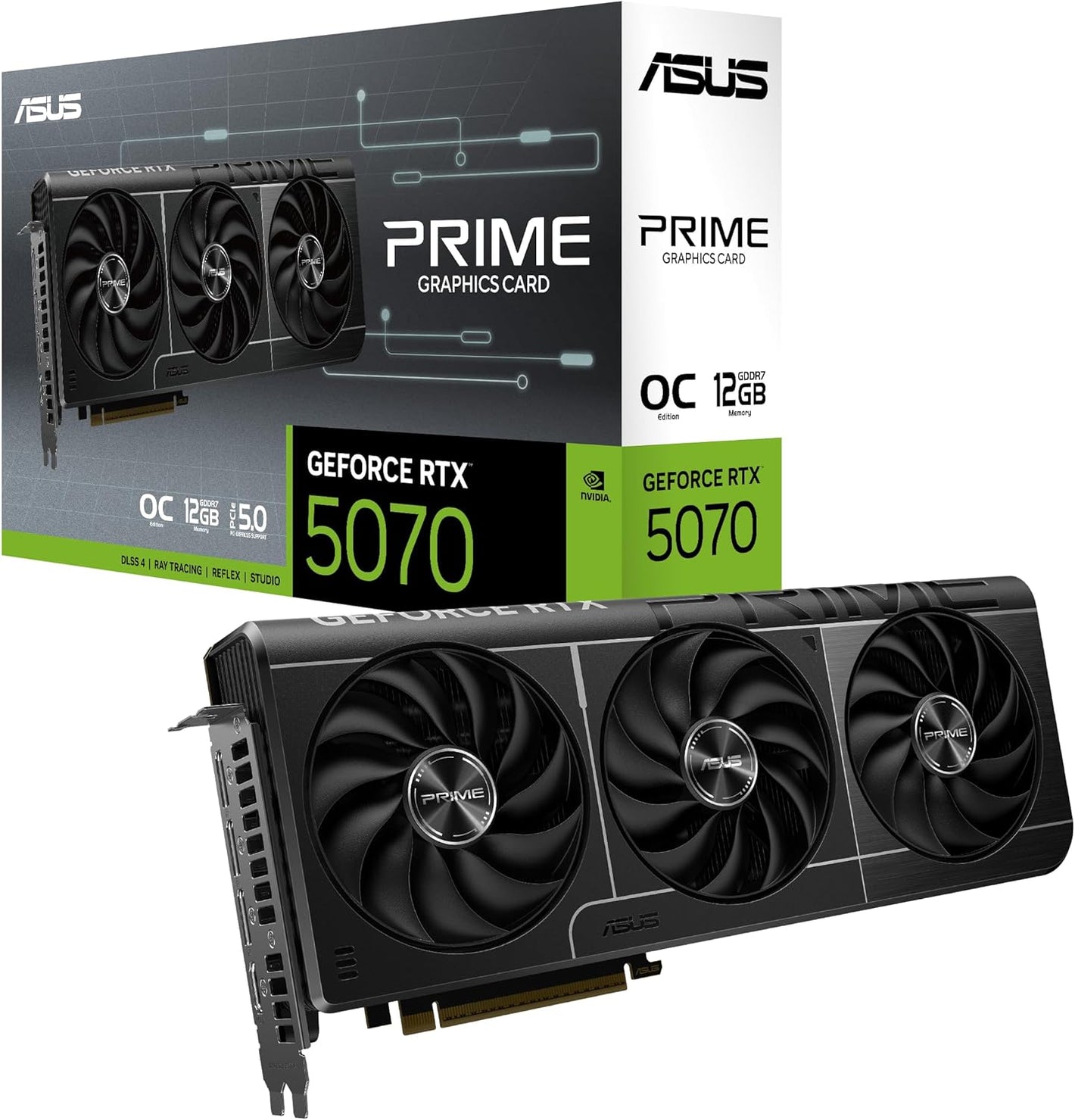 TARJETA GRAFICA GEFORCE RTX 5070 12GB GDDR7 PRIME OC EDITION