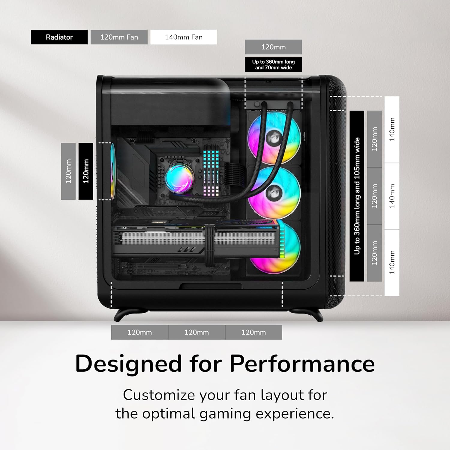 CASE X50 ATX MID TOWER NEGRO