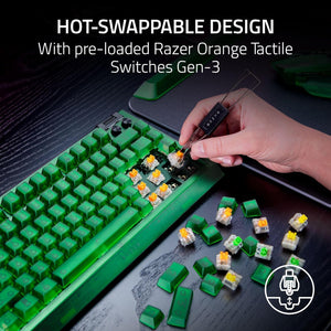 TECLADO BLACKWIDOW V4 75% PHANTOM GREEN HOT-SWAB RZ03-05003400-R3U1