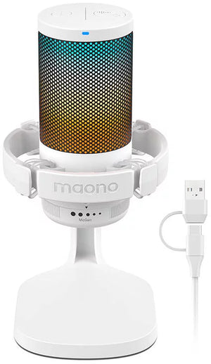 MICROFONO DGM20 WHITE USB Y USB-C RGB