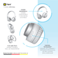 AUDIFONOS INALAMBRICOS DAUER 40MM DIVERS PLATEADOS HK 096-03656