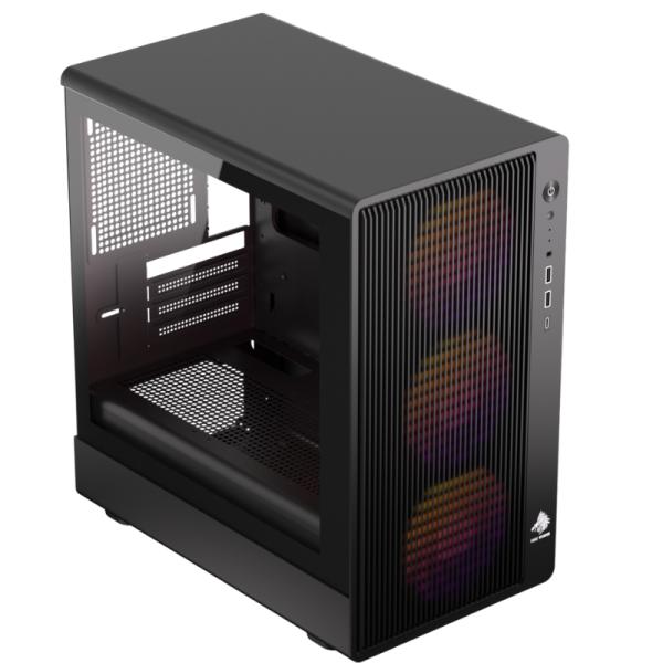 CASE GAMING CG01AM MID TOWER 3 VENTILADORES RGB