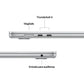 MACBOOK AIR MW1G3LL/A CHIP M4 16GB RAM 256GB SSD 15.3P 12MP IOS SILVER