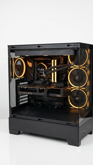 SETUP PROART PROCESADOR INTEL CORE ULTRA 7-265KF, TARJETA DE VIDEO ASUS PRO ART RTX 5080 16GB, 32GB RAM DDR5 (2X16GB), 1TB SSD NV3 M.2, FUENTE DE PODER TUF-GAMING 1000W 80 PLUS GOLD, ENFRIAMIENTO LIQUIDO ATMOS II 360 BLACK, MOTHERBOARD ROG STRIX B860-F WI