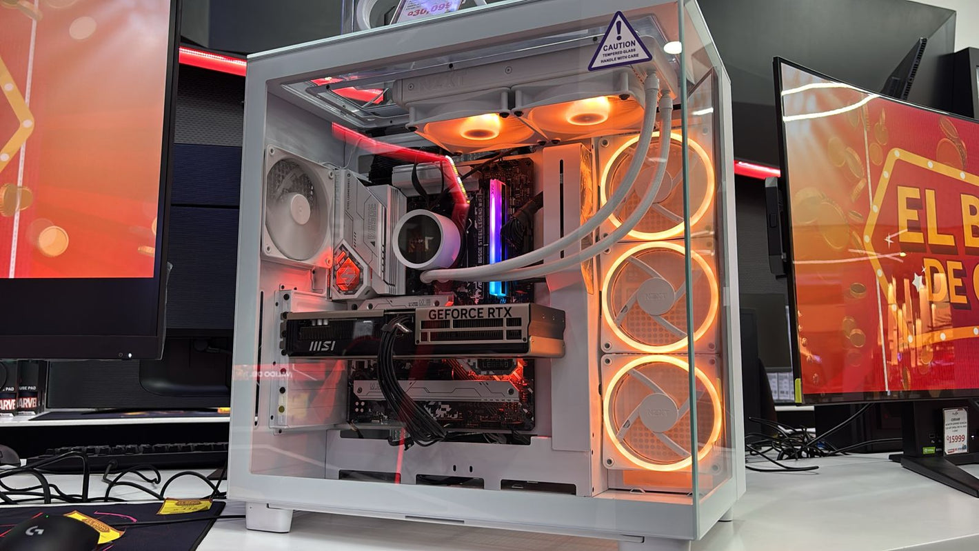 PC VISION WHITE, RYZEN 7 9800X3D, B650E STEEL LEGEND, 16GB RAM DDR5, 2TB SSD, RTX 5080 16GB MSI, 1000W GOLD, KRAKEN 240 RGB, W11 HOME