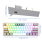 TECLADO REDRAGON GAMING FIZZ PRO USB TIPO-C BLANCO-GRIS RGB 60% K616 MECANICO SWITCH ROJO
