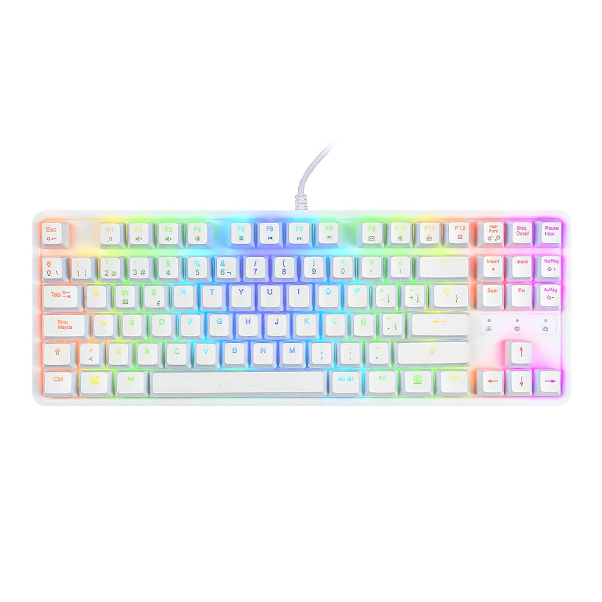 TECLADO MECANICO USB KG-Y282 WHITE RGB