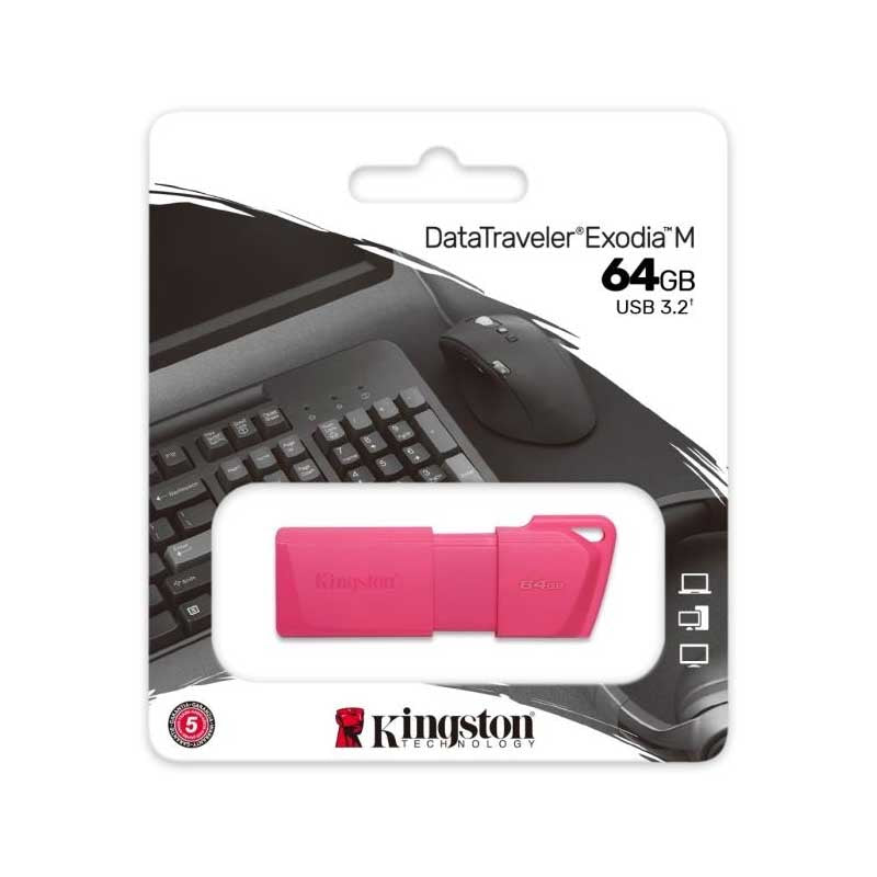 MEMORIA USB DATA TRAVELER EXODIA M DTXM/64GB ROSA NEON