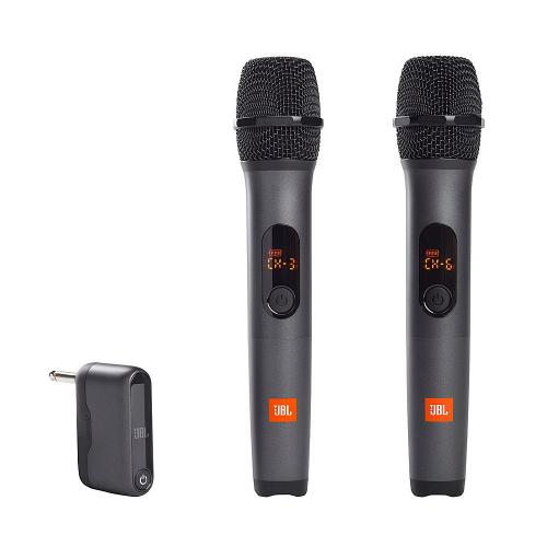 SISTEMA DE DOS MICROFONOS INALMABRICOS CON DOBLE CANAL JBLWIRELESSMICAM BLACK