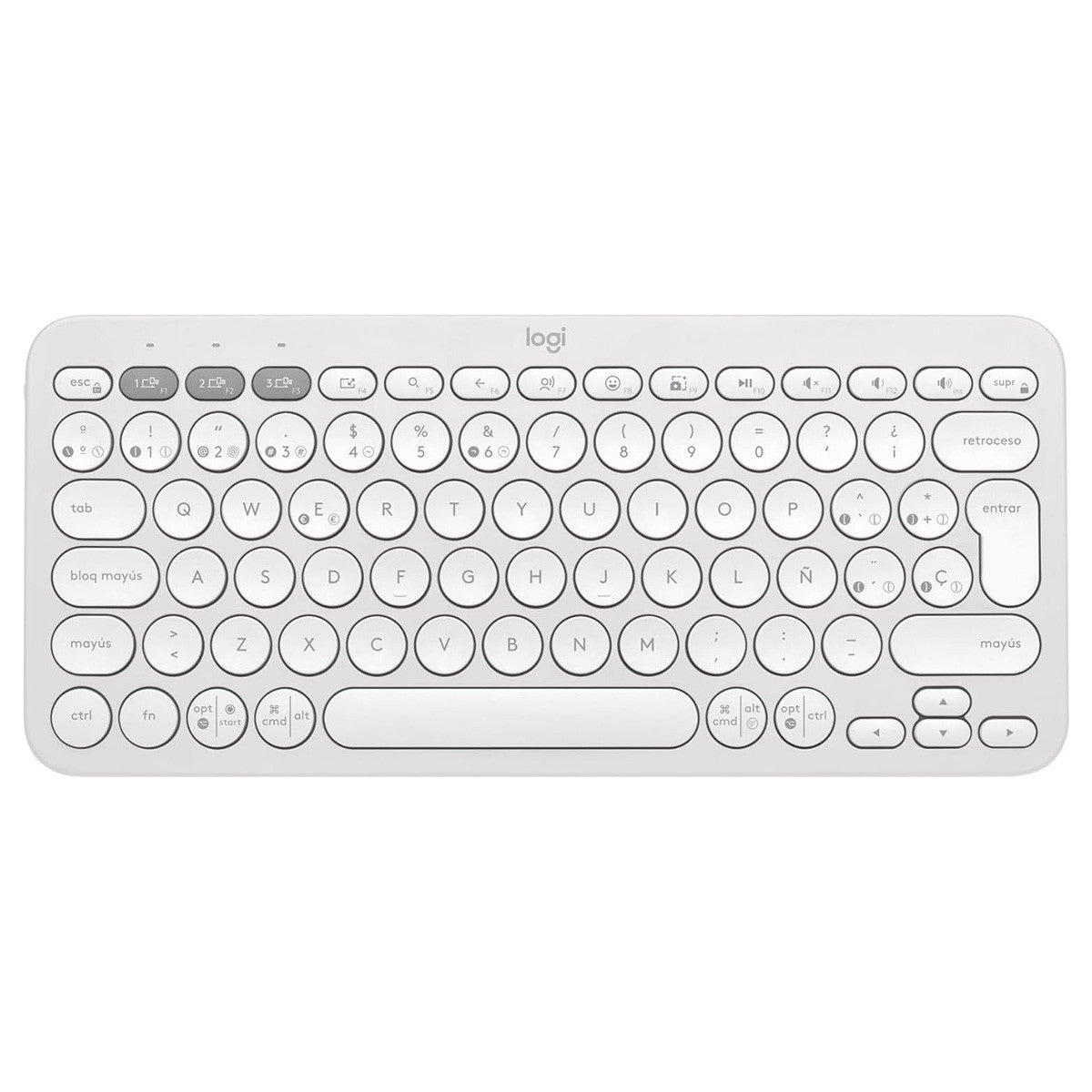 TECLADO PORTATIL BLUETOOTH PEBBLE KEYS 2 K380S BLANCO