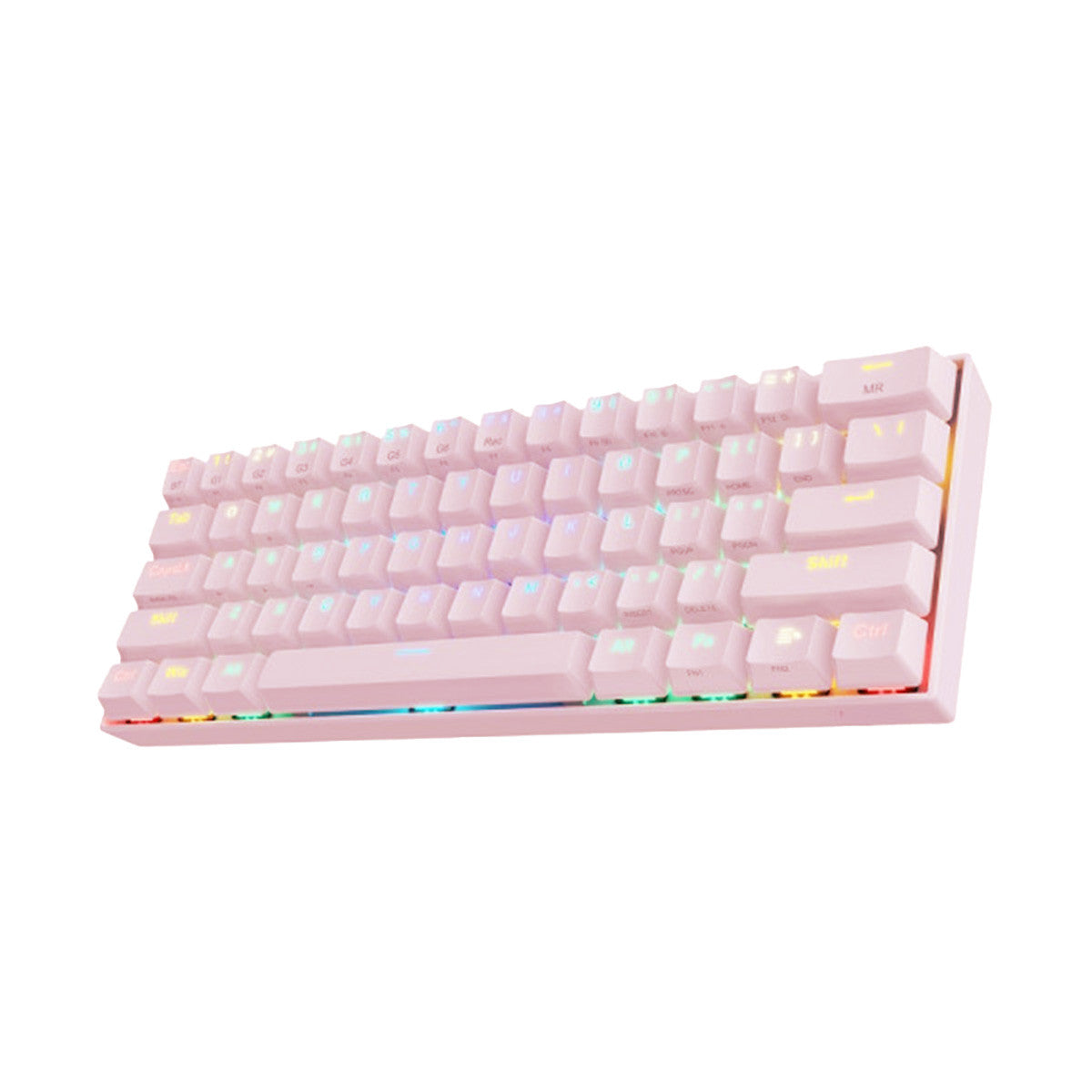 TECLADO MECANICO KA-Y182 RGB USB+2.4G BLUETOOTH THREE MODE PINK