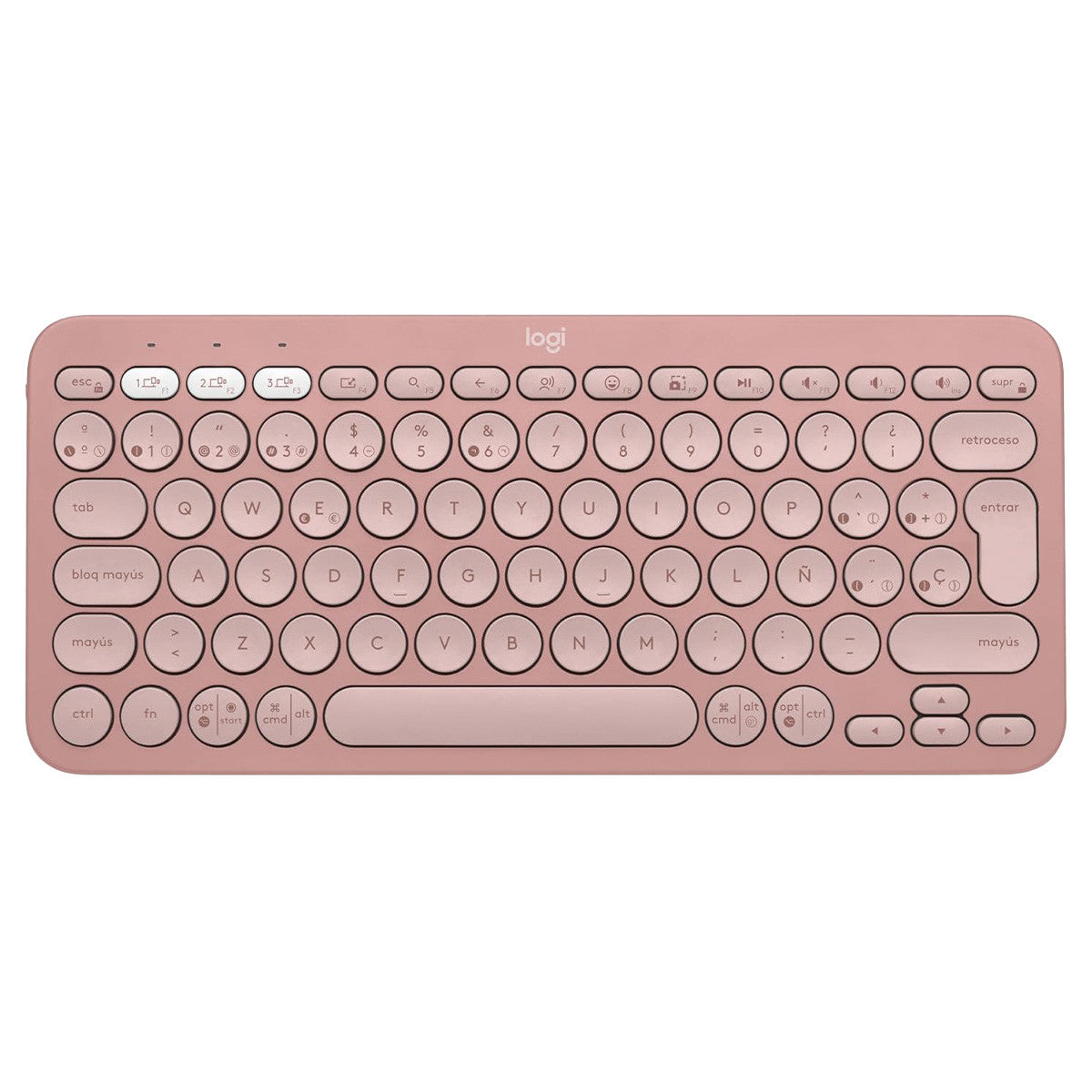 TECLADO PORTATIL BLUETOOTH PEBBLE KEYS 2 K380S ROSA