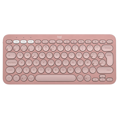 TECLADO PORTATIL BLUETOOTH PEBBLE KEYS 2 K380S ROSA