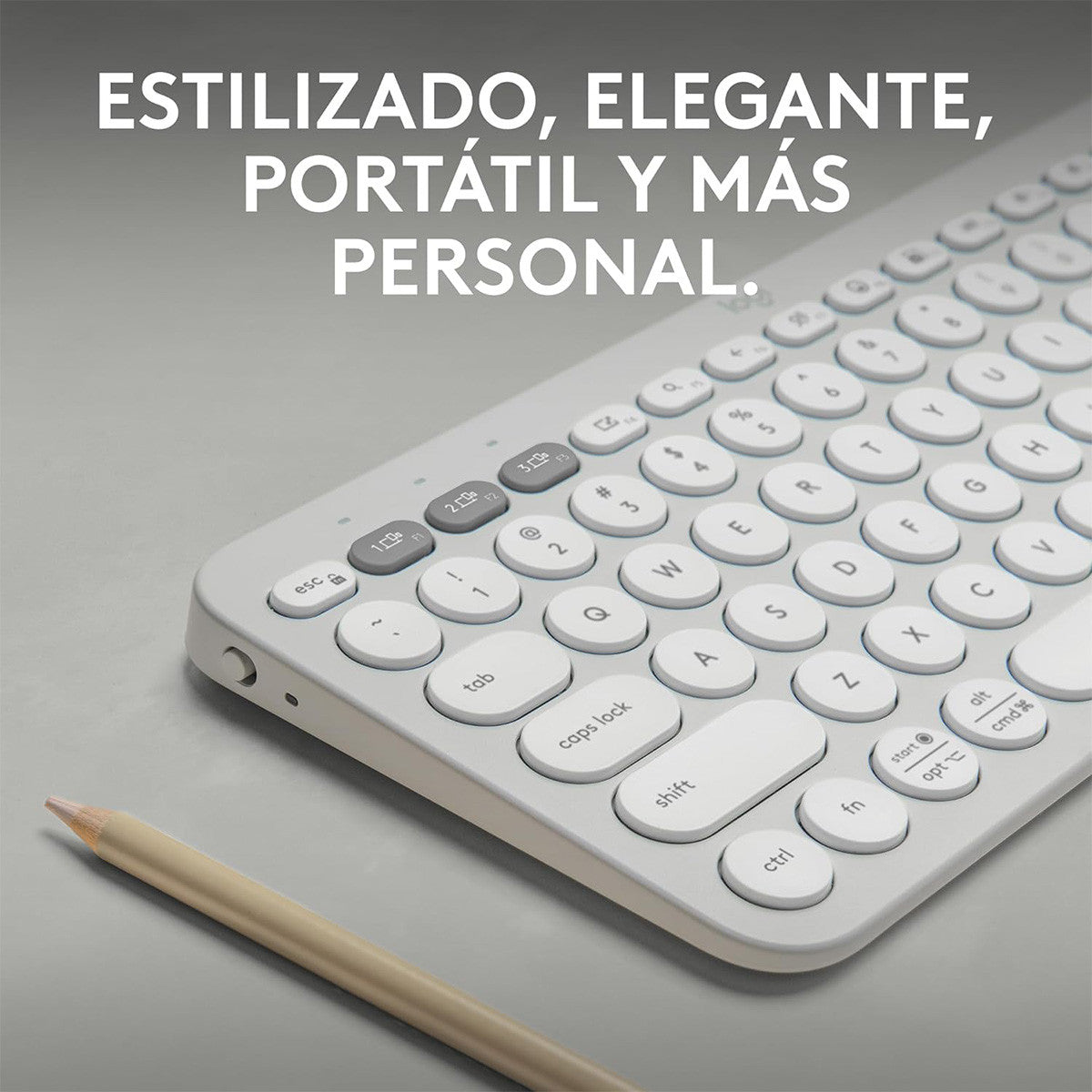 TECLADO PORTATIL BLUETOOTH PEBBLE KEYS 2 K380S BLANCO