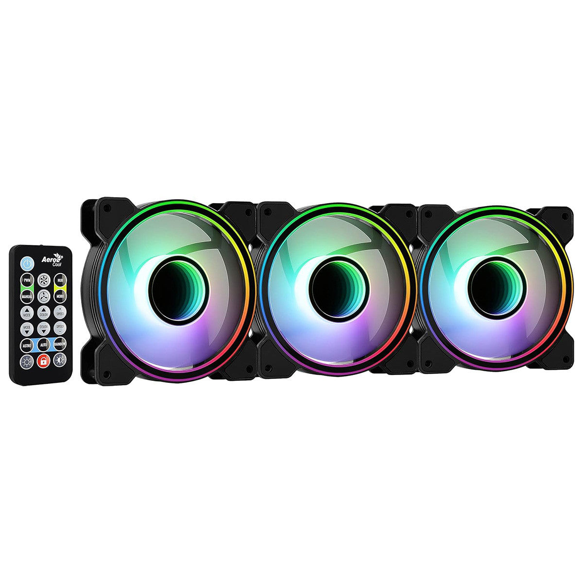 KIT DE VENTILADORES MIRAGE 12 PRO RGB 3X12CM 120MM