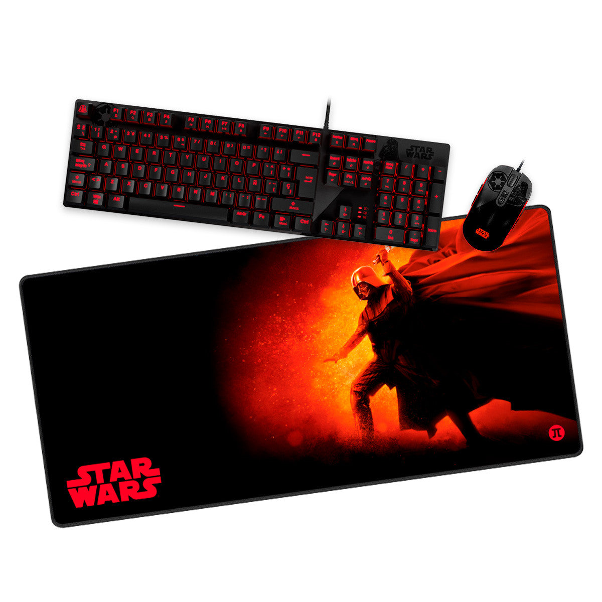 BUNDLE STAR WARS TECLADO, MOUSEPAD XXL, MOUSE EDITION DARTH VADER