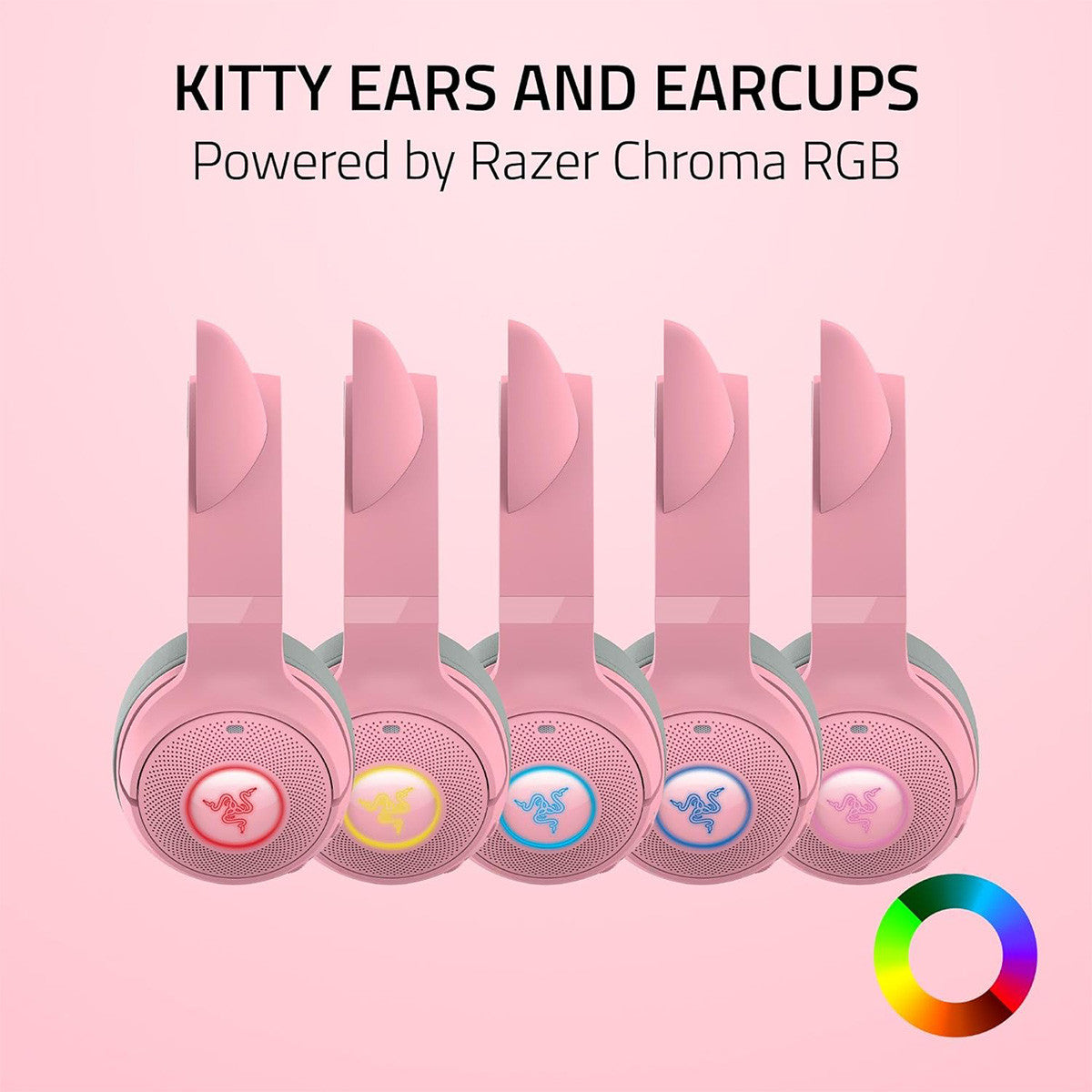 AUDIFONO GAMING KRAKEN KITTY V2 BT QUARTZ ROSA BLUETOOTH